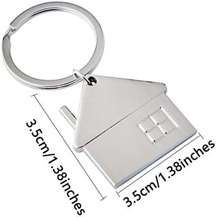 Small House Shaped Pendant Keychains,Cute Cartoon House with Window Keychain Bag Hanging Fashion Charm Gifts Jewelry,10pcs