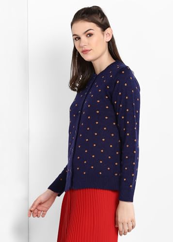 Image of Modeve Women's Acrylic Blend Cardigan /Round Neck Sweater For Winter