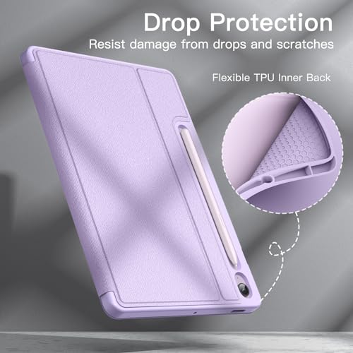 Image of JETech Cover Case for Samsung Galaxy Tab S10 Lite / S10 FE / S9 FE 10.9-Inch with S Pen Holder, Slim Folio Stand Protective Tablet Cover, Multi-Angle Viewing (Lavender)