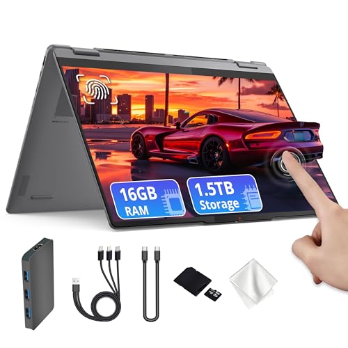Lenovo Yoga 7i - Laptop 2 en 1 con pantalla táctil 2K de 16 pulgadas, Intel Ultra 5 226 V, 16 GB LPDDR5X, almacenamiento de 1.5 TB (SSD de 512 GB y estación de acoplamiento de 1 TB), gráficos Intel