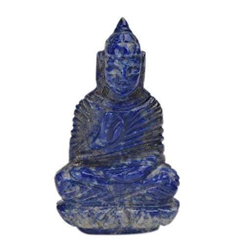 Gemhub Aproximadamente 203.50 Carat Medicine Buddha Meditating Estatua Azul de la Piedra Preciosa de Lapis Lazuli para la Paz y la relajación V-7860 Cover