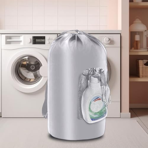Bolsa de ropa para lavandería con cordón idónea para organizar espacios pequeños 3
