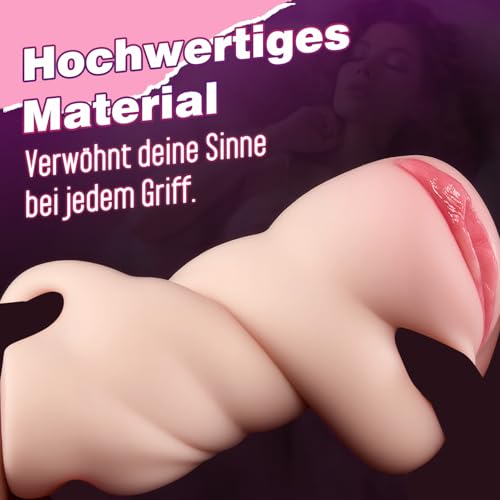 Realistischer Masturbator Taschenmuschi Sexspielzeug für Männer 2 in 1 Masturbatoren Sillikon Masturbieren für Mann solo fleisch Pocket Pussy Sex Spielzeug für Paare Erotik sextoy