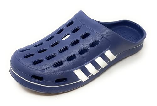 Comfort Trends Clogs for Men Nurse Shoes - Slip Resistant Shoes Garden Clogs Mens Navy White, 7