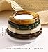 iF YOU 4pcs Chunky Acrylic Bangle Bracelets for Women, Resin Bamboo Bead Stretchy Bracelet Stack, Fashion Jewelry for Women (4pcs-green & brown bracelets)