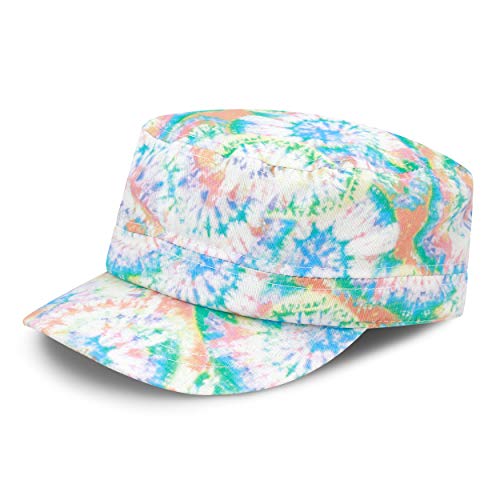 The Hat Depot Cadet Military Army Baseball Cap Tie Dye & Washed Cotton Basic & Distressed Cadet Brushed Cotton Cap (3. Tie Dye - Color 3)