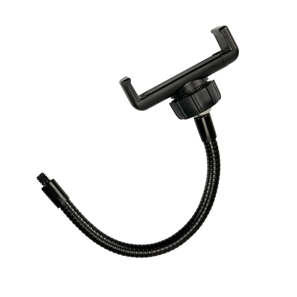 WalwayPortable Hose Phone Clip Smartphone Live Broadcast Clamp Holder Ring Light Stand Compatible with Most Cellphones, Black