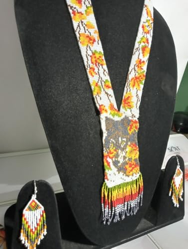 Collar Gerdan de perro ucraniano y pendientes de cuentas multicolor LKBEADS 4