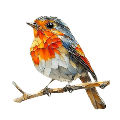 Vinilo decorativo adhesivo Achang con diseño de pájaro petirrojo