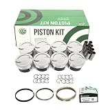 Evergreen SA-5494185496-0 Pistons with Rings Compatible With/For 06-20 Chevrolet Express Silverado GMC Savana Sierra 6.0L