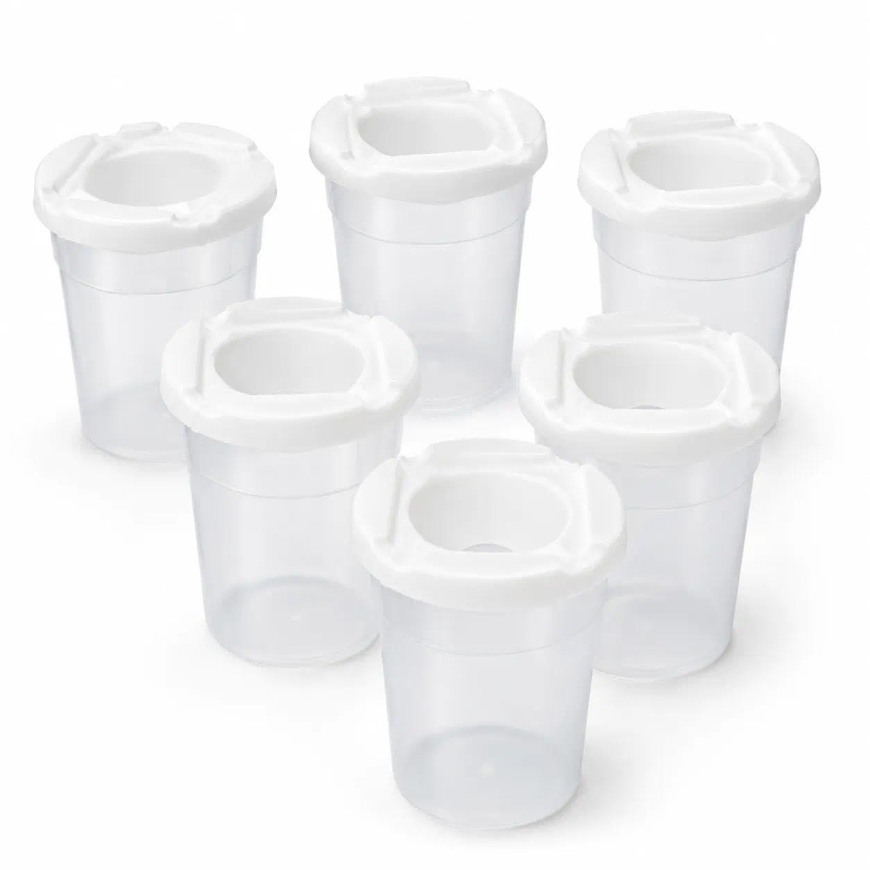 6 Pack Paint Pots with Lids, Reusable Paint Pots for Kids