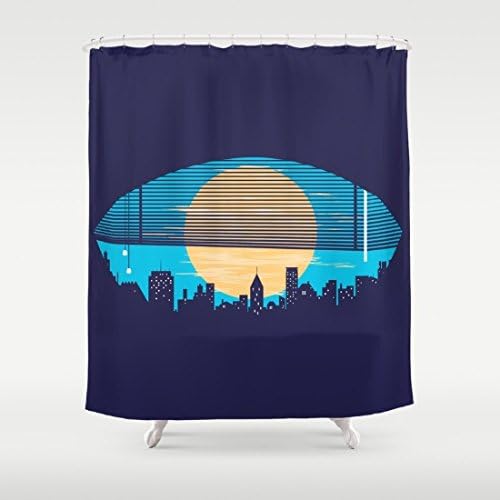 HANHAOKI Eye On The City Kis Bathroom Shower Curtain 48"x72"