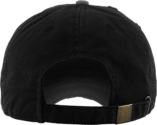 Image of KBETHOS Vintage Washed Distressed Cotton Dad Hat Baseball Cap Adjustable Polo Trucker Unisex Style Headwear
