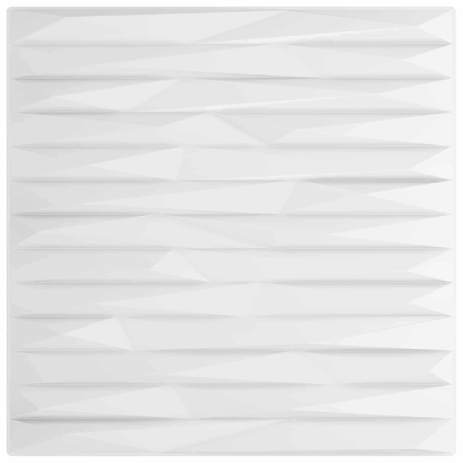 Panele ścienne 48 szt. biały kamień 50 x 50 cm pianka XPS | Wzornictwo 3D, możliwość przycięcia, do salonu i sypialni, łatwe w pielęgnacji