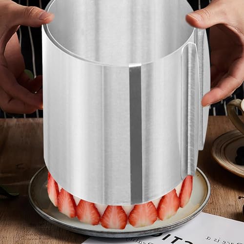 Anneau à gâteau réglable de 6 à 12 pouces en acier inoxydable pour mousse - 8