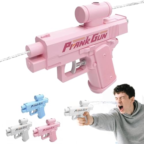 Prank Water Gun, 2025 Upgrade Prank Two-Way Water Gun, Reverse Pranks Surprise Waters Guns, Hilarious Novelty Toy for Parties & Summer Fun (Pink)
