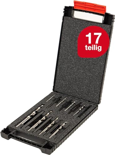 Wiha 03988 Hexagonal Screw Extractor Set 17 Pieces I Includes Twist Drill in Box I Savior for Round Turned or Torn Screws