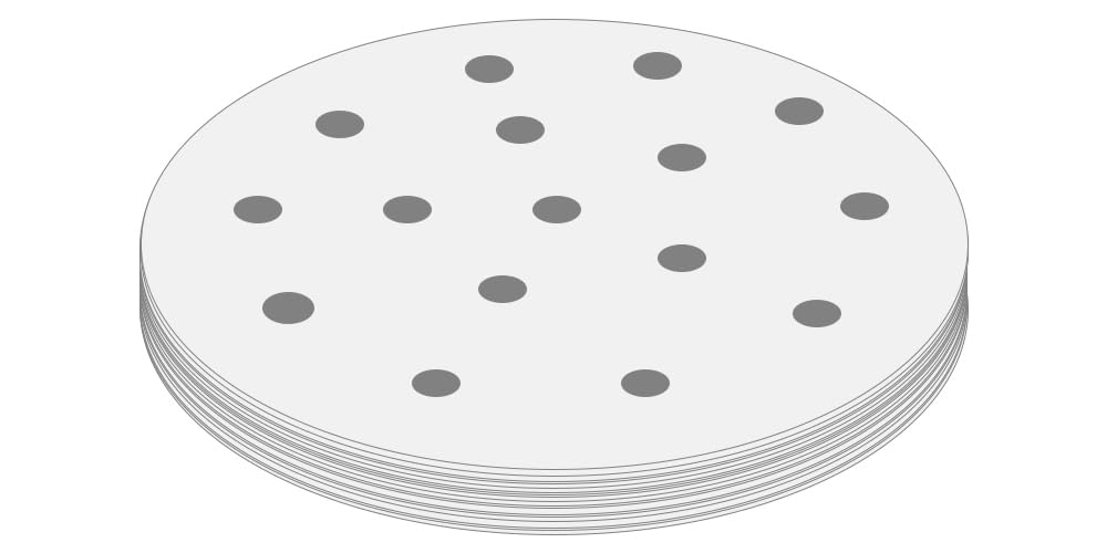 Winco HBP-PR100 Perforated Round 4-Inch-Diameter Patty Paper, 500 Sheets