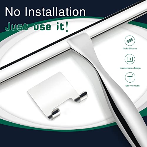 Xxflower Shower Squeegee For Window, Glass, Door, 12 Inches, Bathroom Multi-Purpose Squeegee, Stainless Steel, 1Pc Adhesive Hook Included, 1-Pack #TOP4