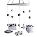 Reversible Baby Mobile - Brain Development Infant Stim Mobile Gives Visual Stimulation to Engage Your Newborn - Handmade Black and White Felt Nursery Decor for Boy or Girl