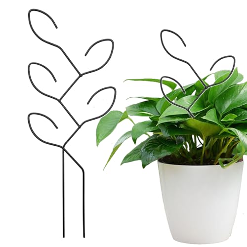 Sghtil Tutor para plantas – Soporte de jardín con forma de hoja para plantas trepadoras – Estructura resistente para flores, vid, hortalizas, plantas de interior y exterior