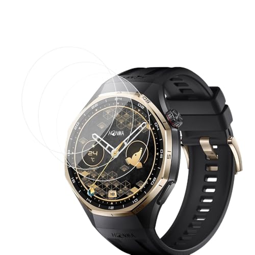 【3枚セット】対応 HUAWEI WATCH GT6 Pro 46mm強化ガラスフィルム 保護フィルム【HXINGNAN】HD高透過率 傷に強い 硬度9H 気泡防止 耐指紋 飛散防止処理