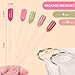 ADULLPONY 200Pcs Nail Swatch Sticks Nail Polish - Nail Sample Swatches for Gel Polish Clear Nail Polish Swatch Stick Nail Color Display - Nail Swatches Sticks