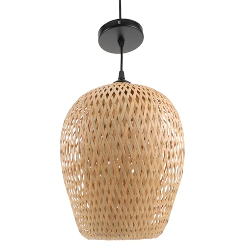 Lustre suspendu en bambou iplusmile adoucissez votre éclairage de plafond