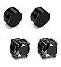 JOERICA 2 Pairs Stainless Steel Magnetic Stud Earrings for Men Women Non Piercing Clip on CZ Earrings Black 6MM