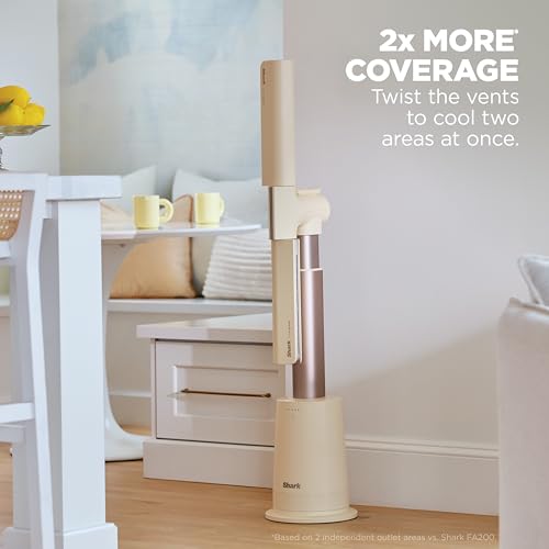 Image of Shark TurboBlade Fan-Ultra-Customizable Bladeless Tower Fan, Pivots, Twists, Oscillates 180, Circulates and Propels Air, 10 Noise Levels + 10 Speeds, Easy to Clean, Butter, TF202SYL (Limited Edition)