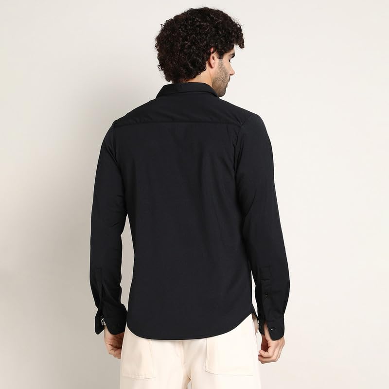 Image of CAHOOT Men's Shirt for Casual Wear | Mid-Rise | Regular Fit | Button Closure | Shirt Crafted with Comfort Fit for Everyday Wear