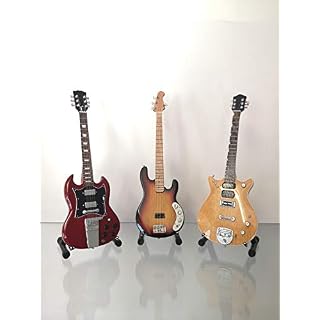 Lot de Guitares miniatures AC/DC (Angus Young, Malcolm Young, Cliff Williams) – Image 4