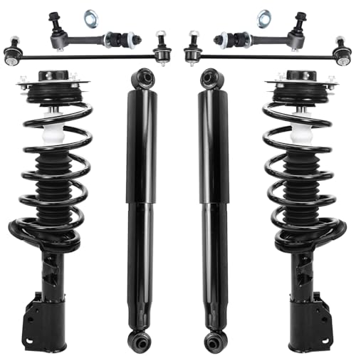 Detroit Axle - 8pc Struts Shocks Kit for 2010-2017 Chevy Equinox GMC Terrain [Excluding 19' Wheels] 2 Struts with Coil Spring 2 Rear Shock Absorbers 4 Front Rear Sway Bars Replacement Suspension Kit