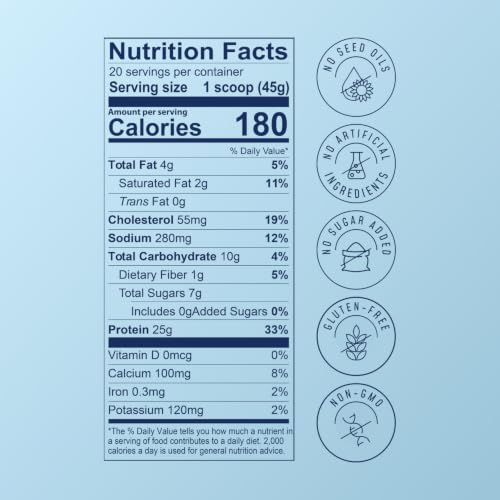 Image of FlavCity All in One Protein Shake Powder, Blueberry Muffin - On the Go Meal Alternative + Collagen Peptides, Reishi & Cordyceps - Focus, Skin, Hair & Joint Support - 100% Grass Fed Whey, 20 Servings