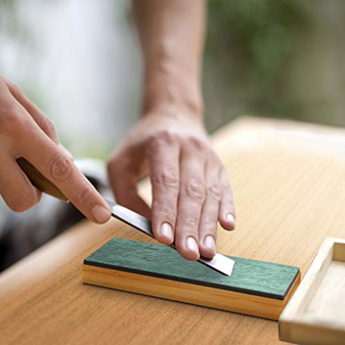 Sharp Pebble Classic Leather Strop Kit With Polishing Compound- Knife Stropping Block For Sharpening & Honing- Knives, Straight Razor, Woodcarving Chisels - With Ebook #TOP6