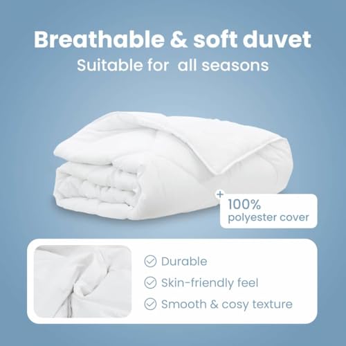 Couette en microfibre avec édredon matelassé 200x200cm au tissu doux - 5