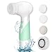 Facial Cleansing Brush - IPX7 Face Brush with 4 Brush Heads, Waterproof Face & Body Scrubber for Deep Cleansing, Electric Face Exfoliator Skin Care Massage - Gentle Exfoliating