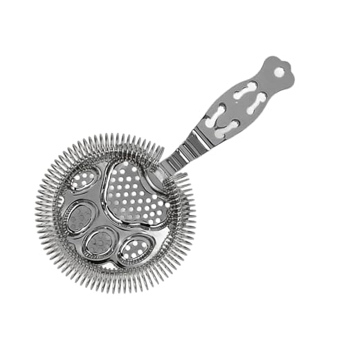 FLEXMAN Bar Cocktail Strainer, Stainless Steel Bar Strainer, Drink Strainer Bar Tool Accessory for Bars Restaurants Home (Black)