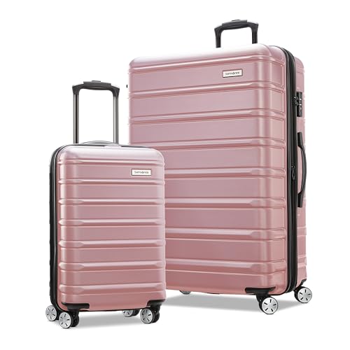 Image of Samsonite Omni 2 Hardside Expandable Luggage with Spinner Wheels, Rose Gold, 2-Piece Set (Carry-on /Large), Omni 2 Hardside Expandable Luggage With Spinner Wheels