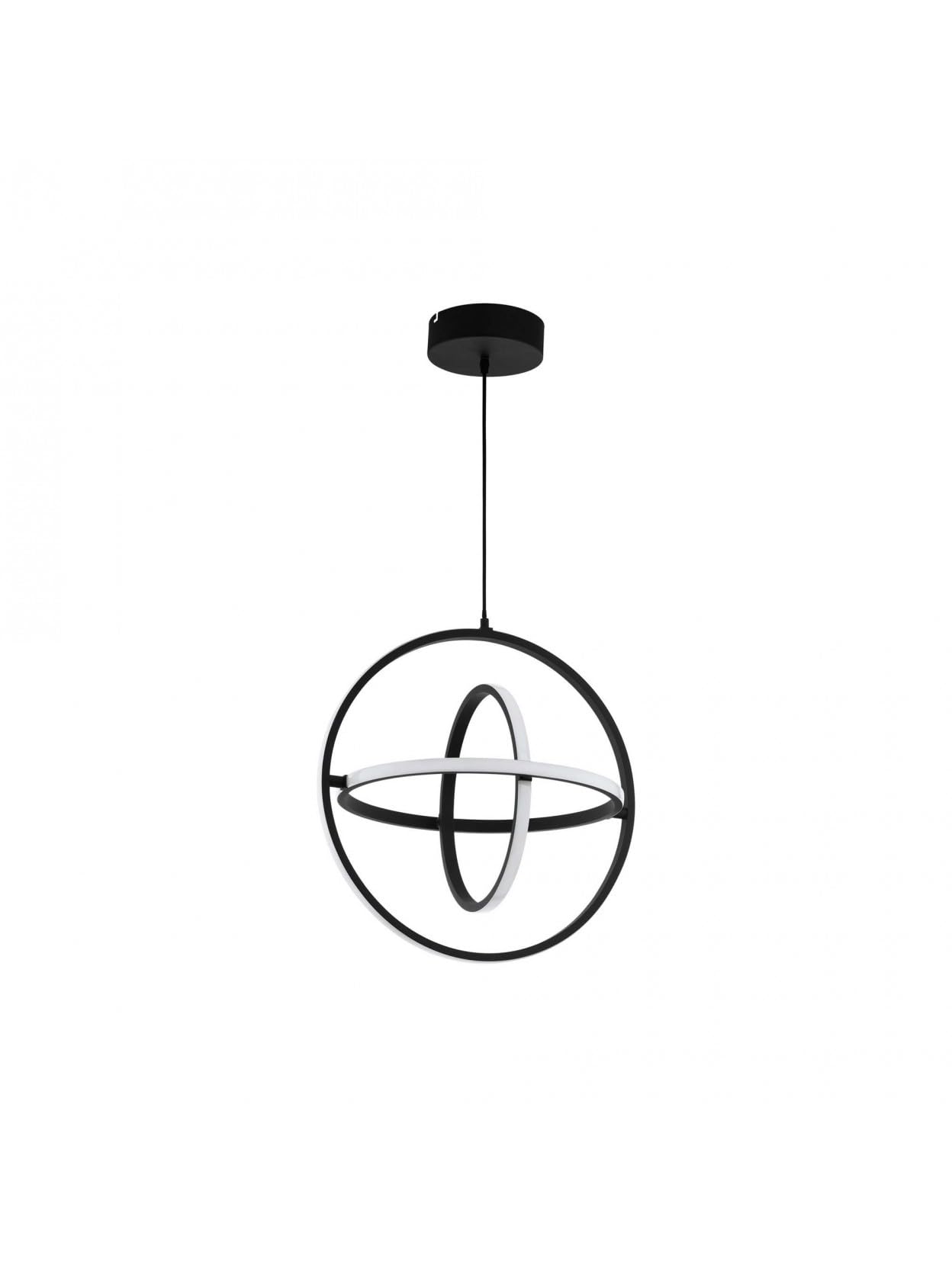 Lustre à LED moderne haute performance énergétique noir GL0288