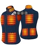 ARRIS Heated Vest for Women, Size Adjustable 7.4V Battery Electric Warm Clothing for Hiking Camping Skiing Blue