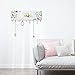 SANY DAYO HOME Never Let Along Dull Your Sparkle Wall Mount Necklace Holder Organizer with 9 Jewelry Hooks for Ring, Hair Bow, Headband, Purse - Wall Decor for Girls Room