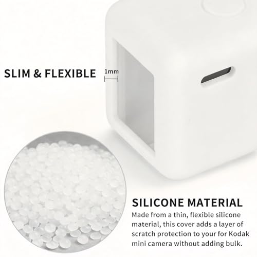 Funda de silicona para cámara Kodak CHARMERA keychain blanca miniatura 3