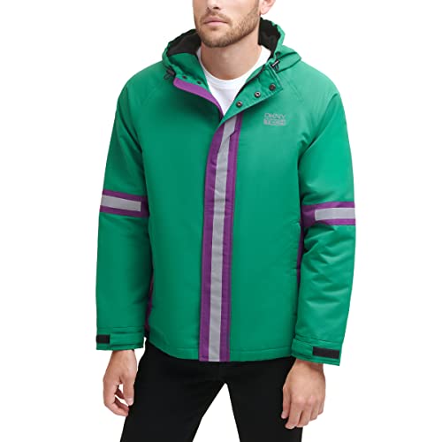 Image of DKNY mens Dkny Men's Taslan Performance Hoody With Reflective Detail