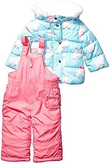 Carter's Baby Girls Heavyweight Jacket and Pants Snowsuit, Llamas On Brightest Blue, 24