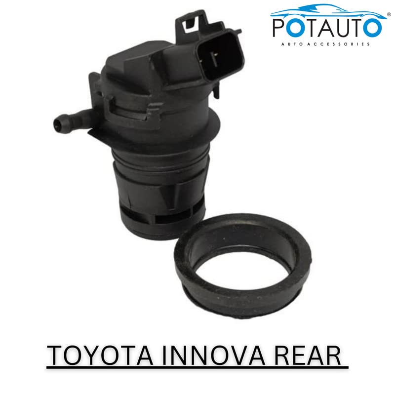 Image of Potauto Wiper Motor Spray Pump for Clear Visibility Compatible for Toyota INNOVA Rear |F715