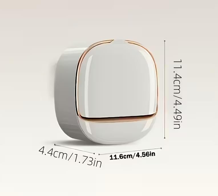 Image of ELMVIA Wall Mounted Soap Dish Holder with Drain Tray | Self-Adhesive Bathroom Soap Stand | Quick Dry Hygienic Soap Holder for Bathroom, Kitchen & Wash Basin ((White - 1 PCS))
