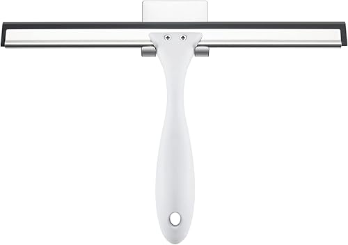 Vista 10 de AmazerBath Escobilla de goma para puerta de cristal de ducha, escobilla multiusos con gancho para puertas de ducha, ventanas, espejos, azulejos