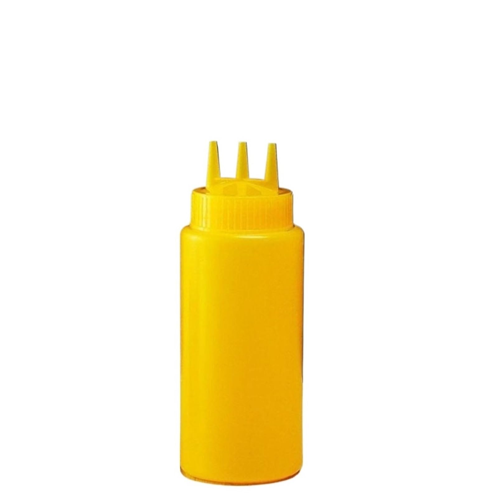 ZNJAMN 10pcs Plastic Squeezing Sauce Bottle Squeezable Graduated Jam Container Salad for Seasoning(Yellow,450ml)