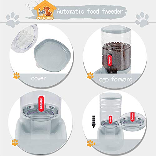 Pets Gravity Food and Water Dispenser Set,Small & Big Dogs and Cats Automatic Food and Water Feeder Set,Double Bowl… - Image 5